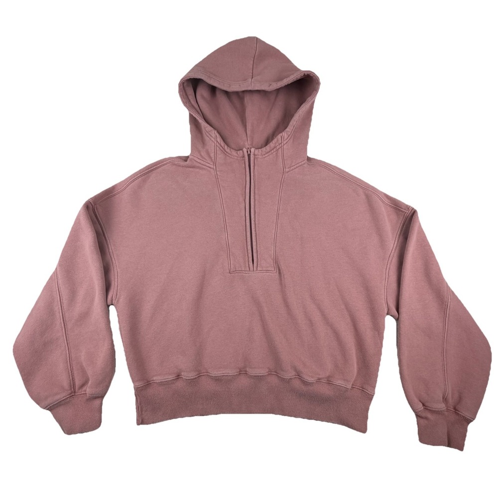 Abercrombie and Fitch Soft A&F Sunday Half-zip Hoodie Pinkish Women's Size M - Picture 2 of 14